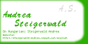 andrea steigerwald business card